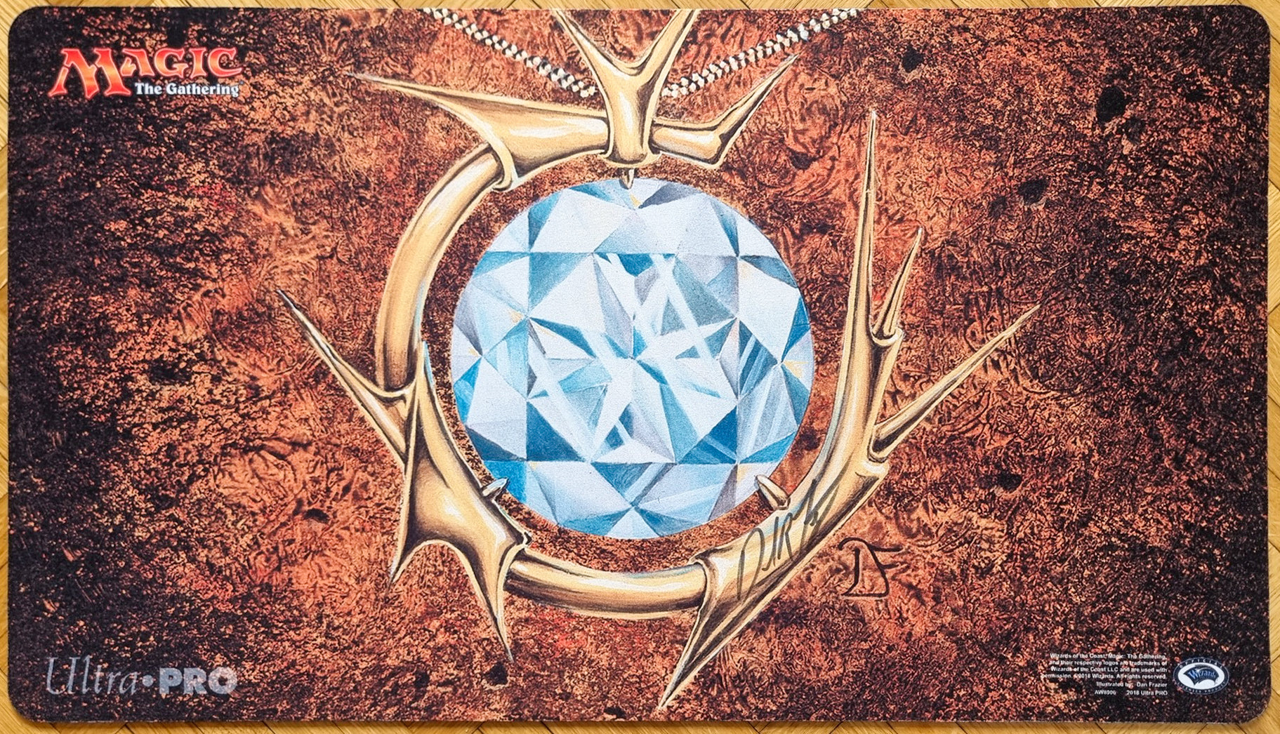 Mox Sapphire mtg プレイマット サインド Dan Frezier Mox Sapphire