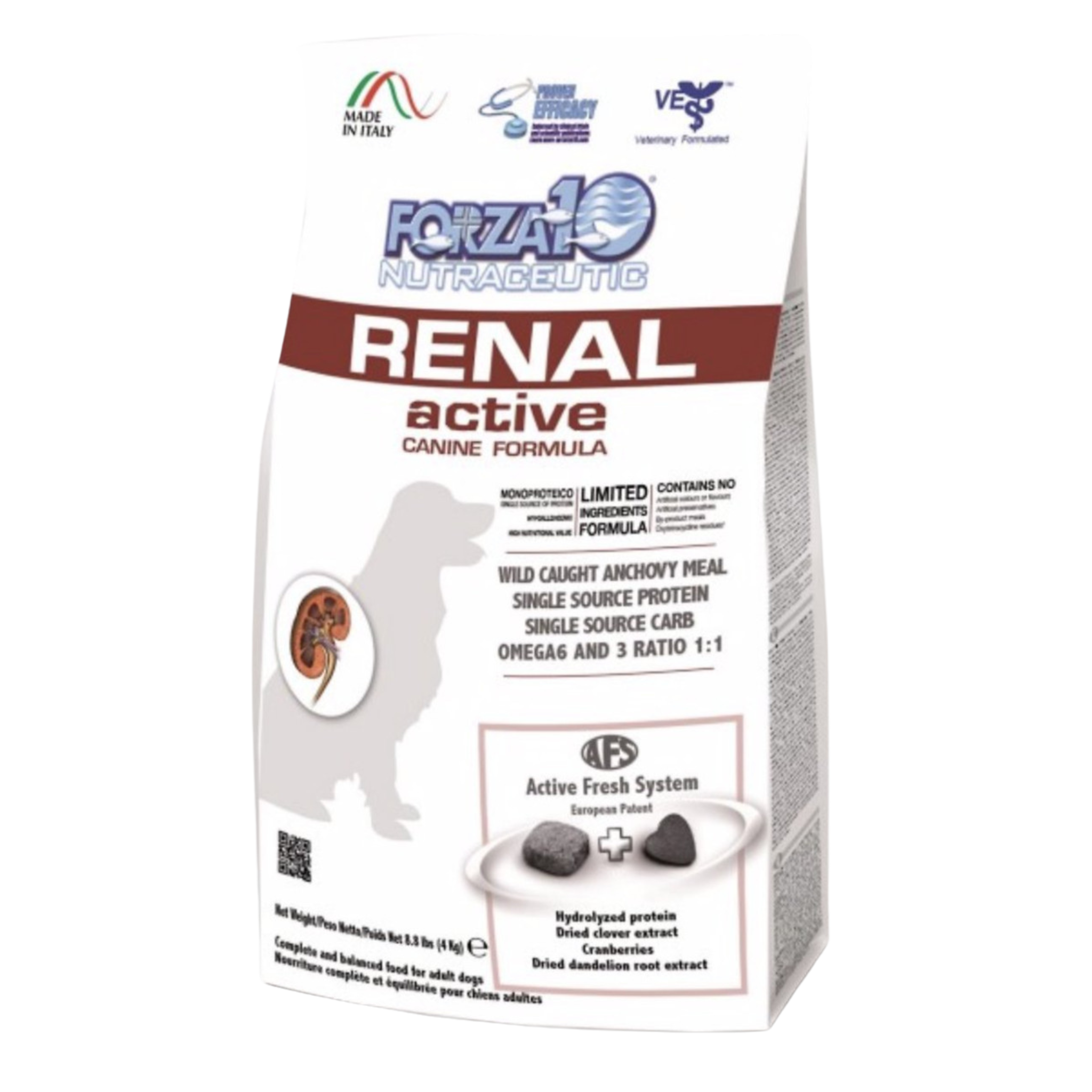 Forza10 Nutraceutic Active Kidney Renal Support Diet Dry Dog Food, 8.8