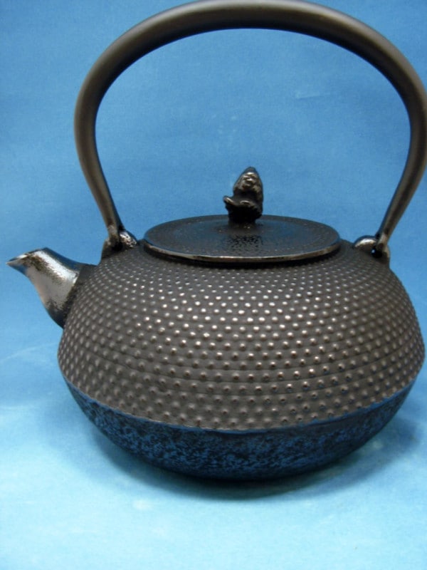 草】鉄瓶 龍文堂造 八角形 松に月・青海波図 節約 美品 Yahoo