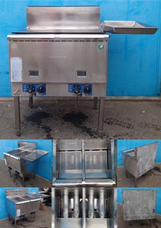 業務用フライヤー 二層 17L×2 2016年製 ☆KITAZAWA 二槽ガス