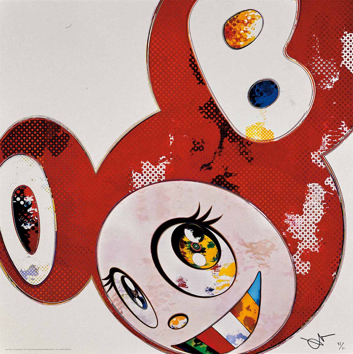 And Then x 727 (Vermillion:SHU), 2013 by Takashi Murakami | Martin