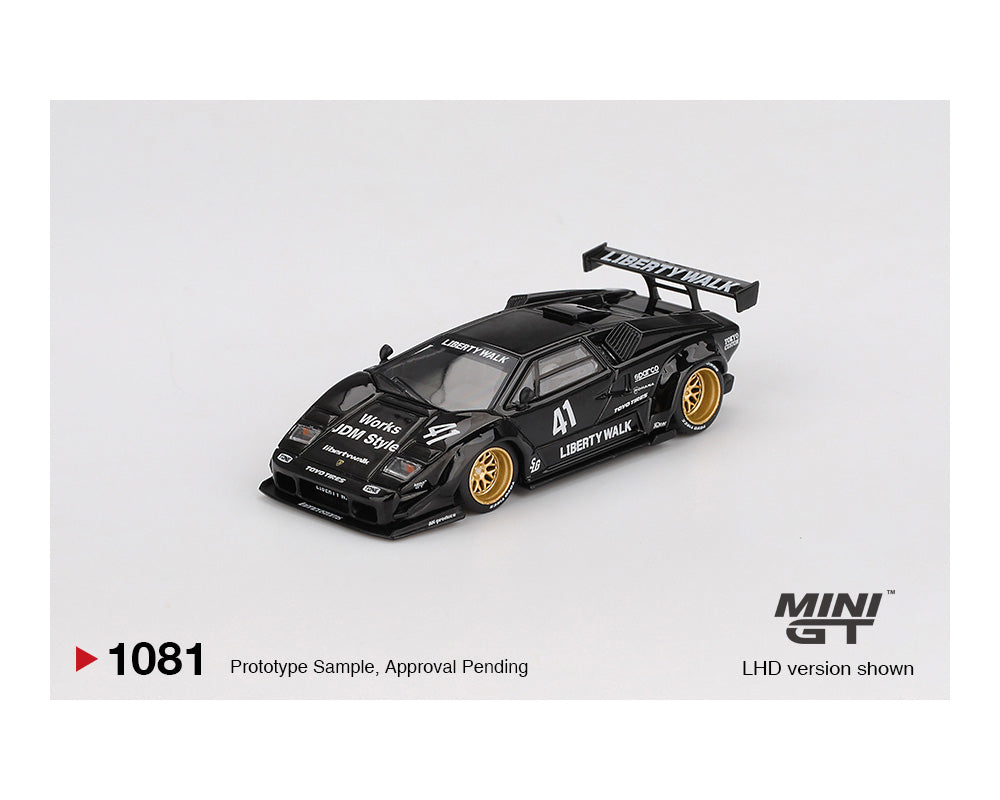 Preorder) Mini GT 1:64 Lamborghini Countach LB-WORKS – Black