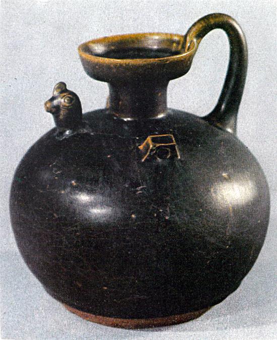 东晋黑釉鸡首瓷壶鉴赏_瓷器陶艺_新浪收藏_新浪网
