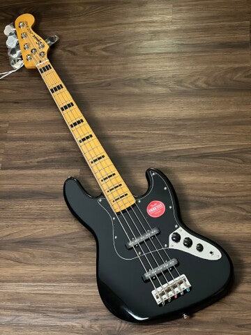 Squier Classic Vibe 70s Jazz Bass V - Black with Maple Fingerboard
