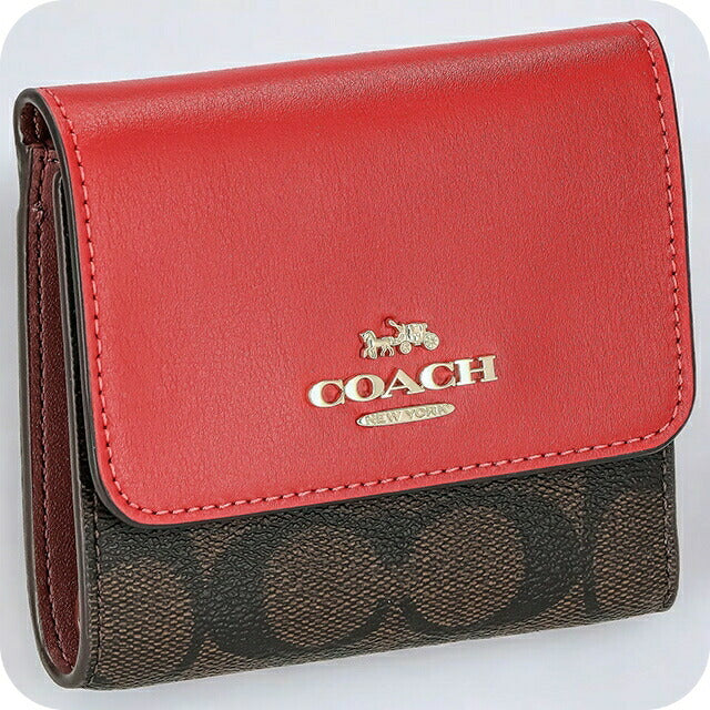 コーチ 三つ折り財布 レディース ブランド COACH シグネチャー CE930
