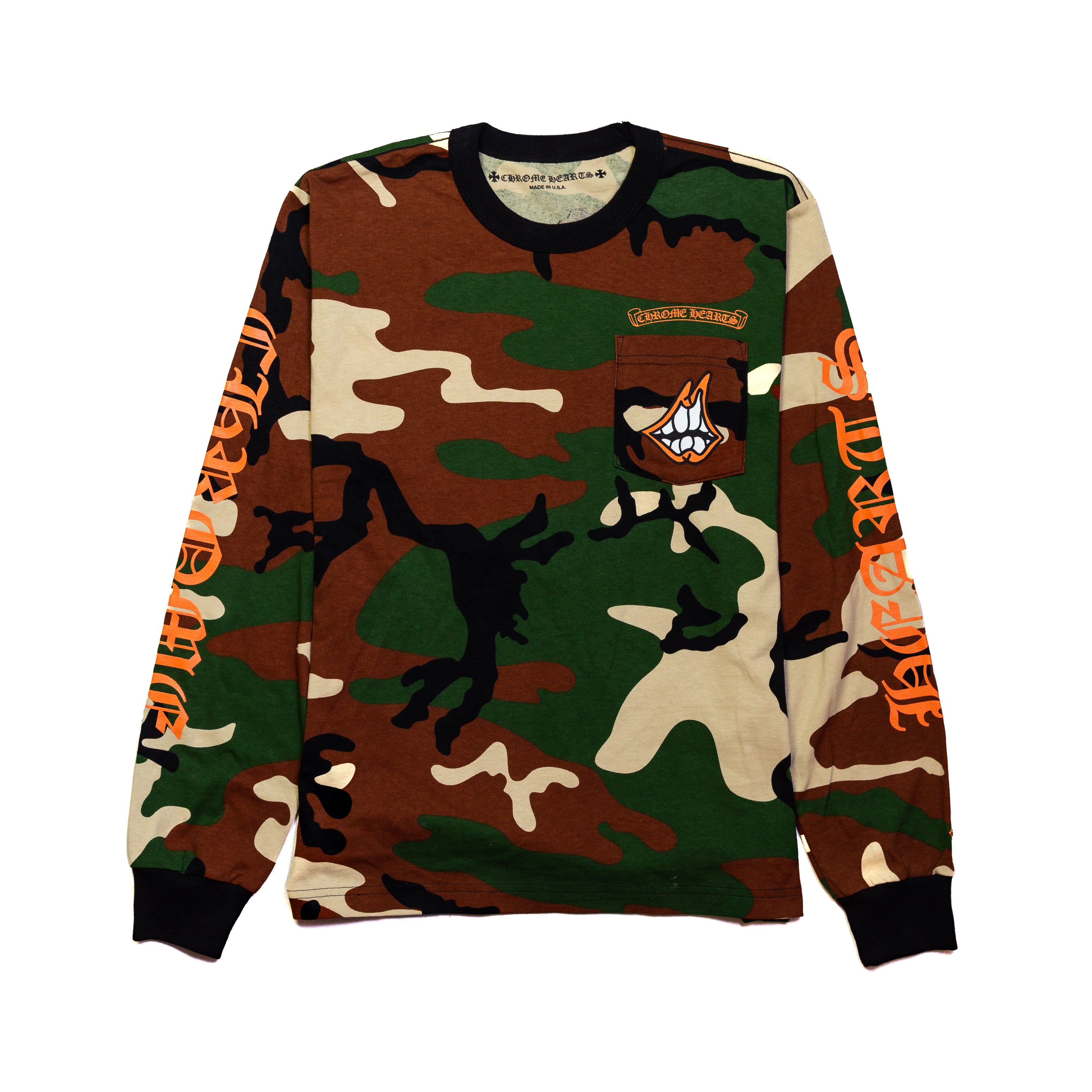 Chrome Hearts Matty Boy Caution T-Shirt Camo Orange – NOBLEMARS