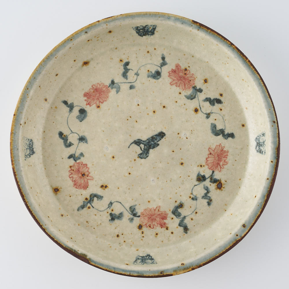 作家 市野吉記 安南手 リム浅鉢（虎）4 作家 市野吉記 安南手 リム浅鉢