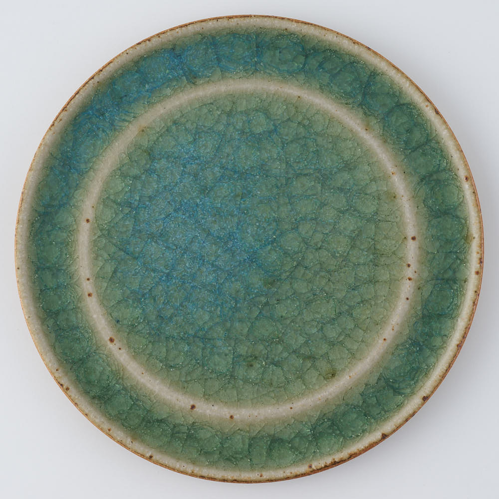 工房橙 作家 鈴木隆 みかん灰釉平皿No.2(小) ¥3,300 大人の焼き物