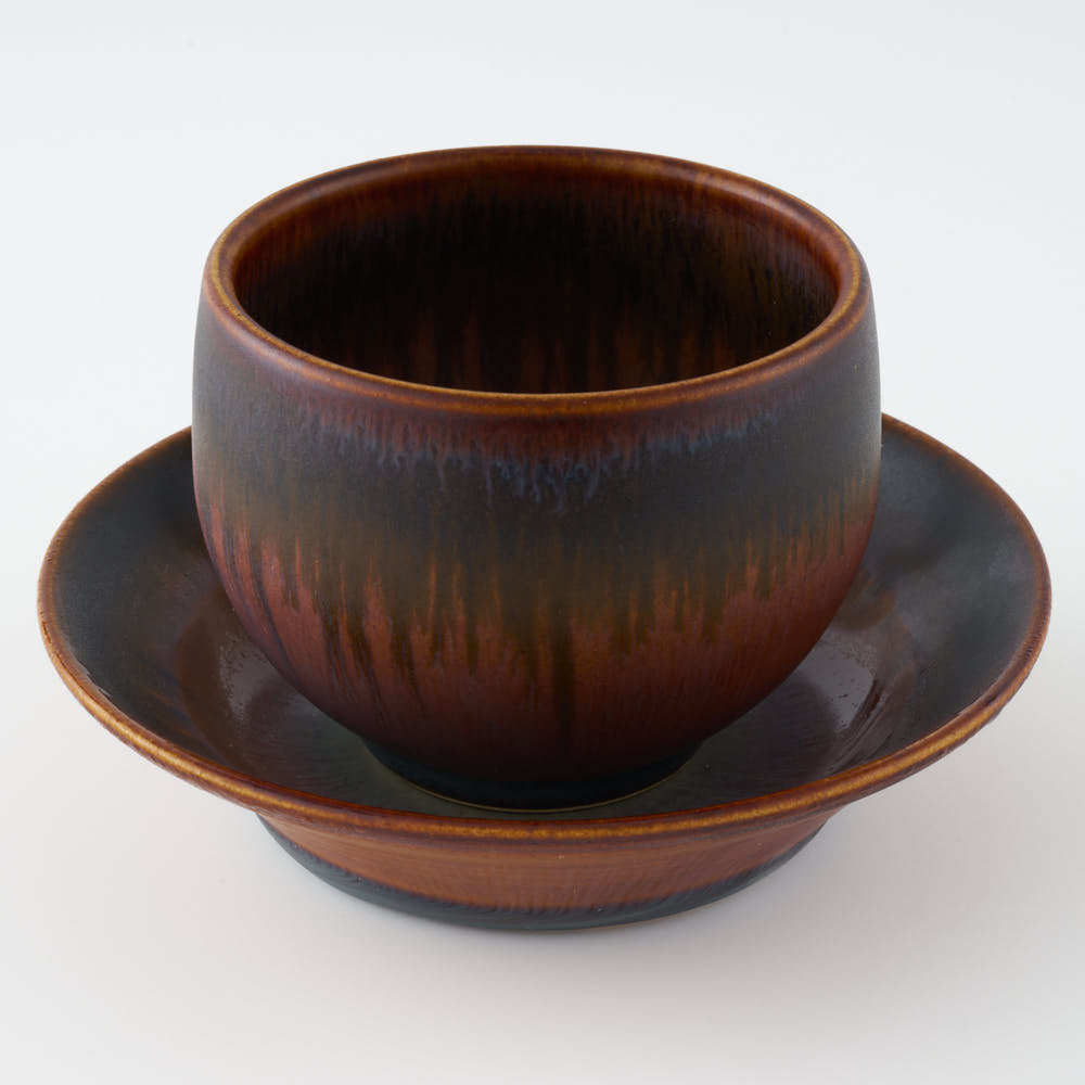 玉有 FD渕錆飴釉 仙茶碗＆茶托 ¥3,080 大人の焼き物