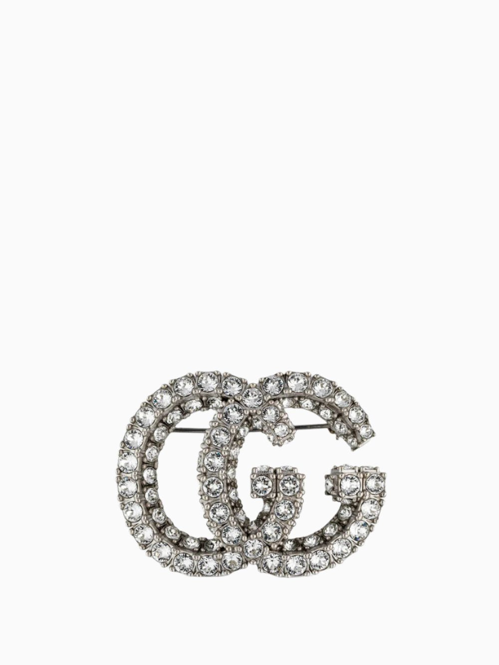 新品】GUCCI GGロゴ クリスタルブローチ Gucci GG crystal-embellished