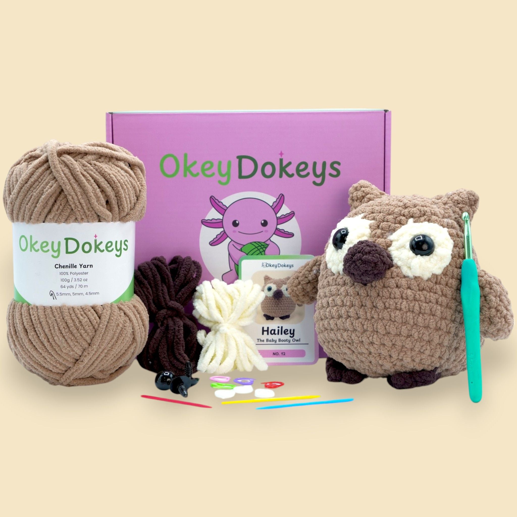Crochet Owl Kit - Hailey the Owl – Okey Dokeys