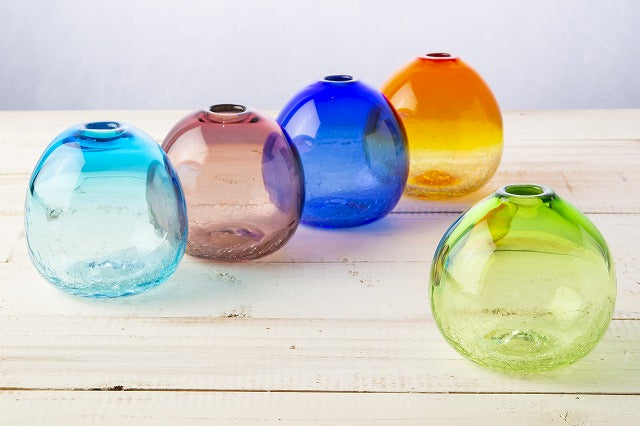 琉球ガラスのオブジェ 琉球ガラス 花瓶 ガラスオブジェ ガラス工芸 24cm