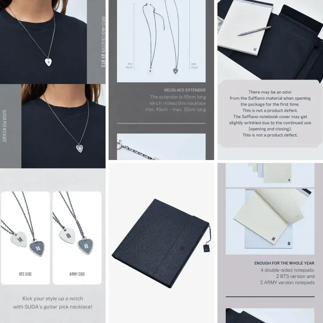 Buy Suga Black Note & Guitar Pick Necklace [BTS Artist-Made