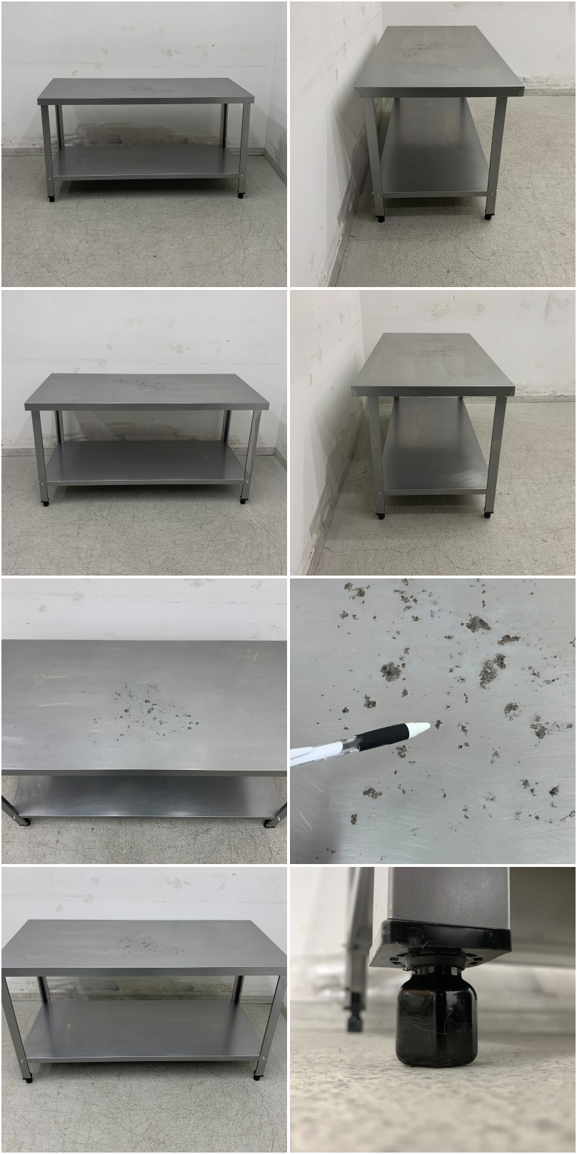 中古】 A08313 コンロ台 ステンレス 作業テーブル W1200 x D600 x