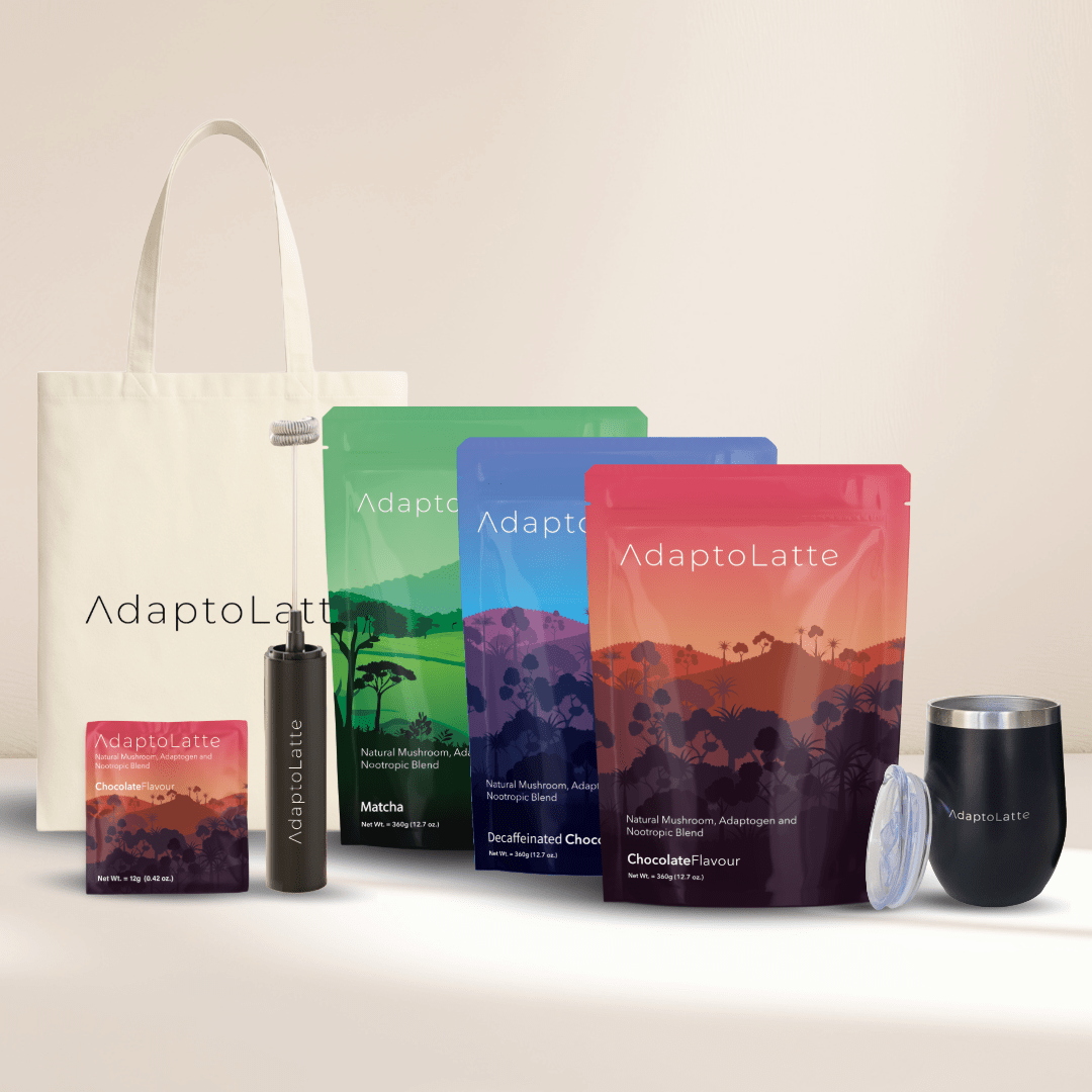 3種 オリジナル + デカフェ + 抹茶 スターターキット – AdaptoLatte JP