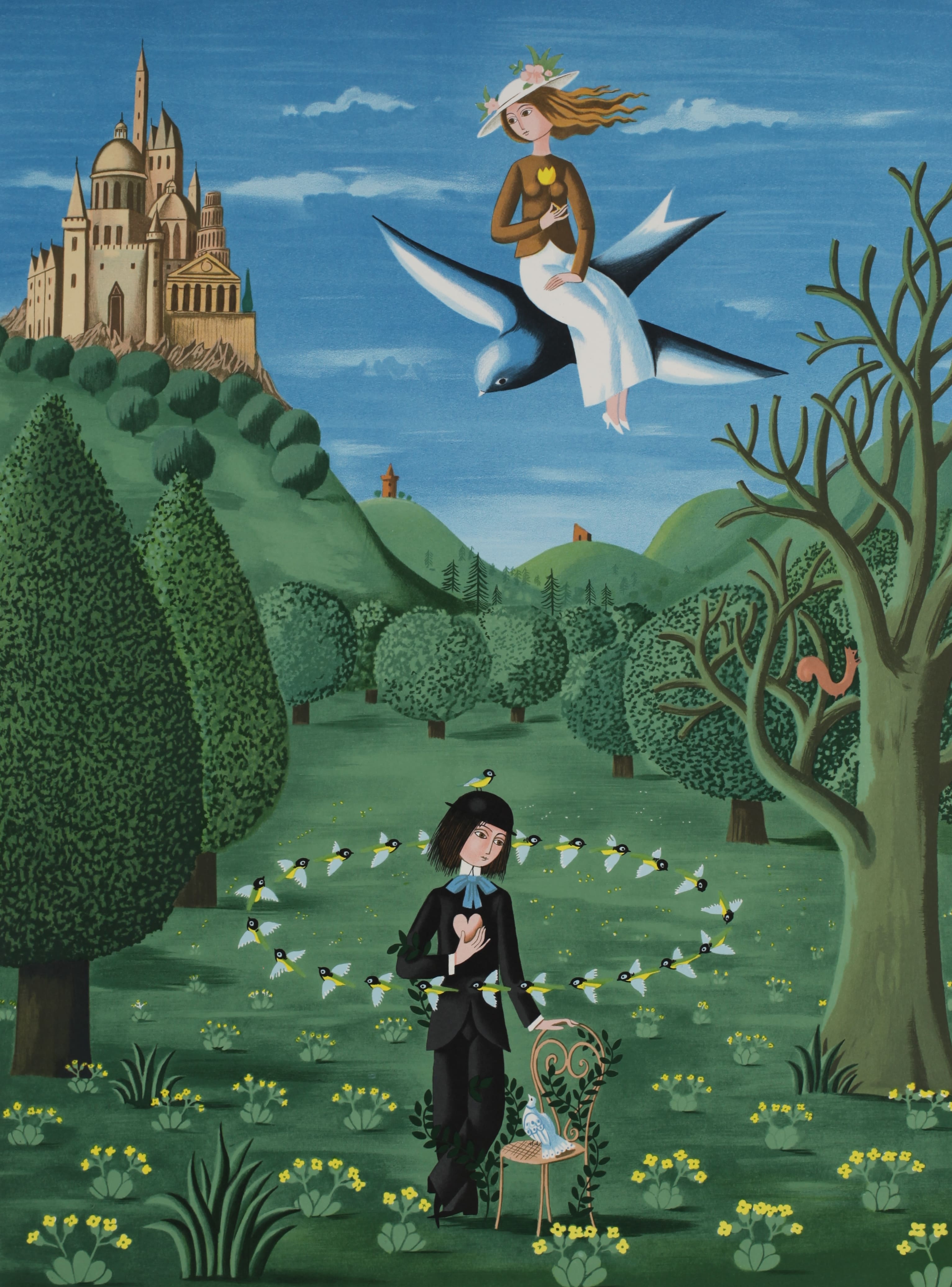 真作 レイモン・ペイネ フランス人気画家【春】EA23/50 本人サイン 共