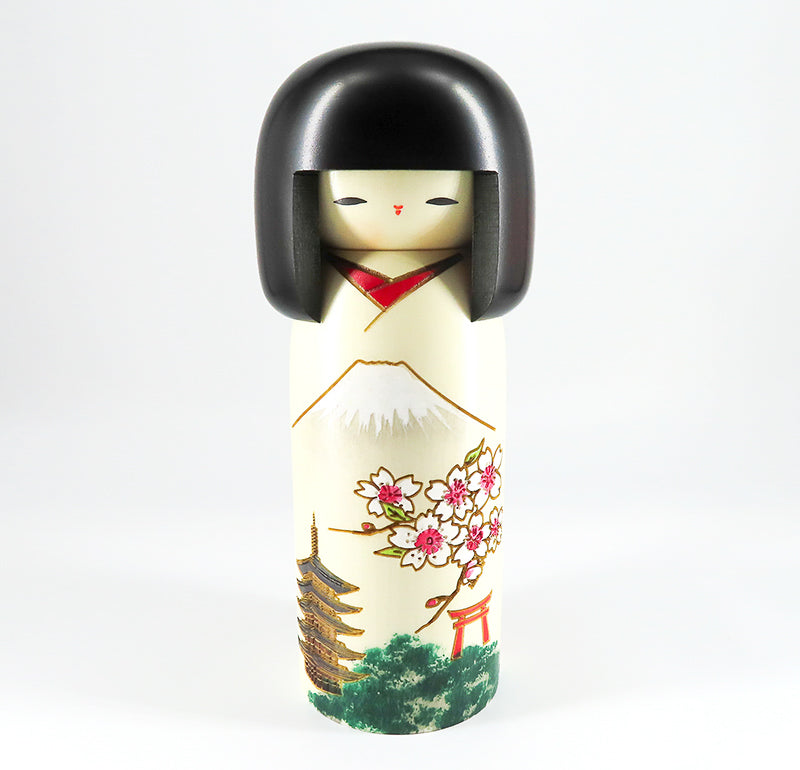 卯三郎こけし 富士山 mount fuji kokeshi