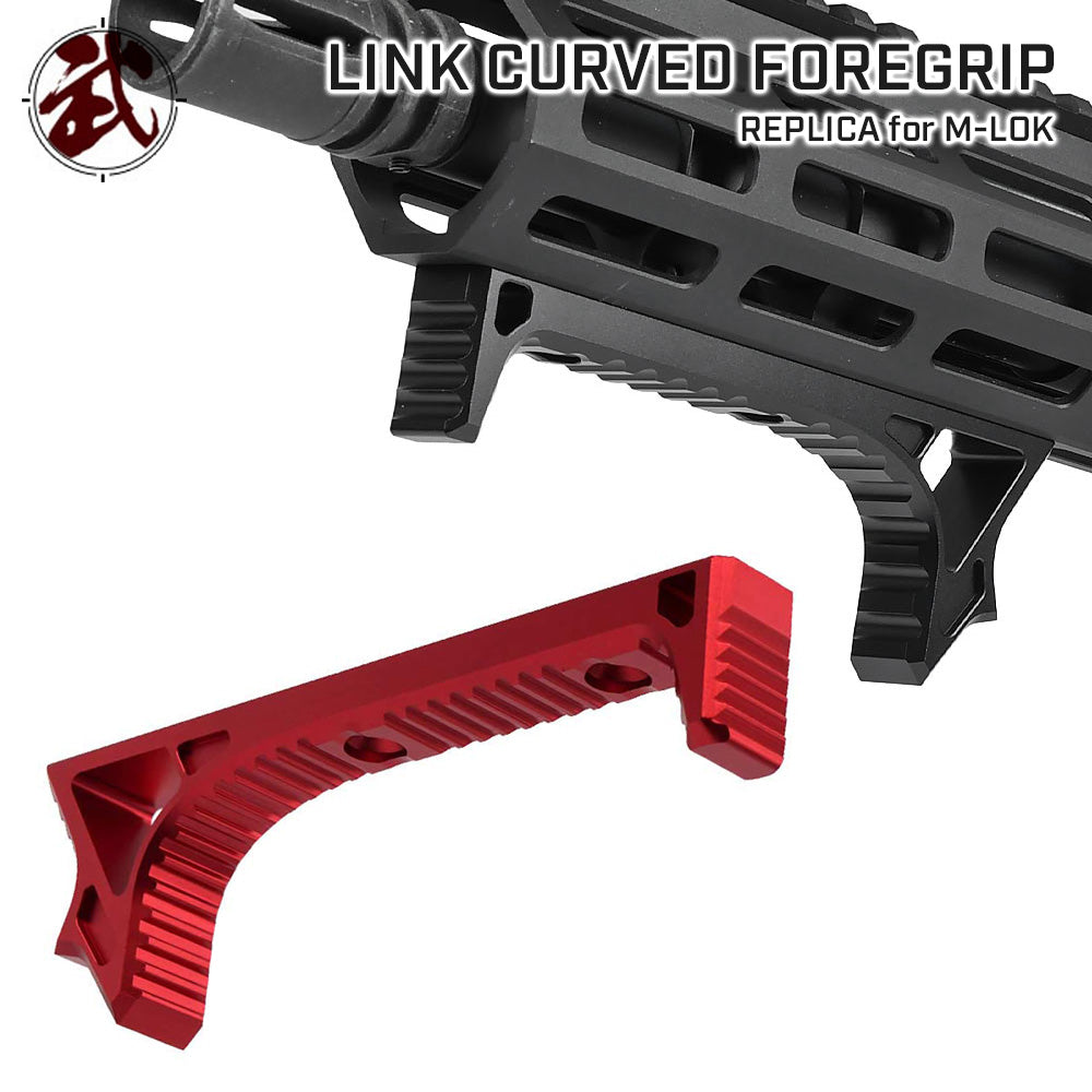 METAL 製 】M-LOK対応 SIタイプ LINK CURVED FOREGRIP アルミ製 フォア