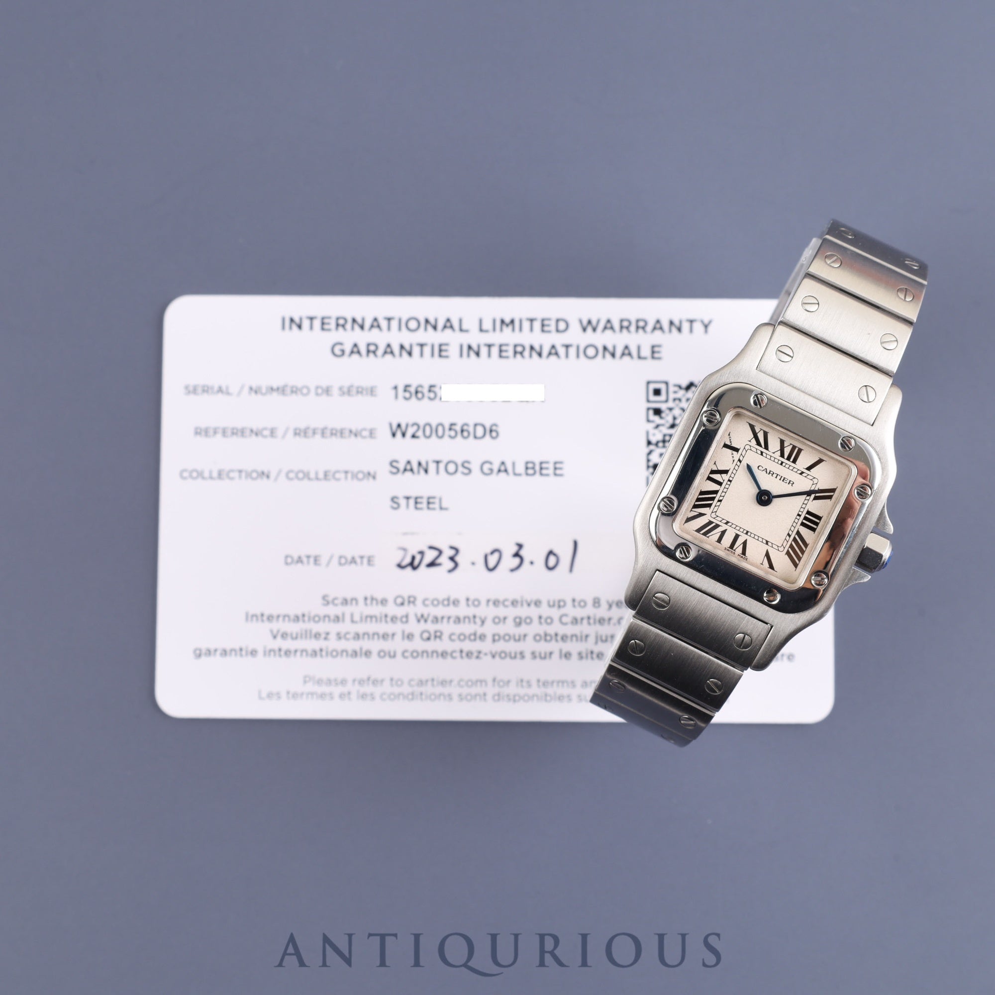 カルティエ サントス ガルベ SM W20056D6 / 1565 クォーツ SS SS
