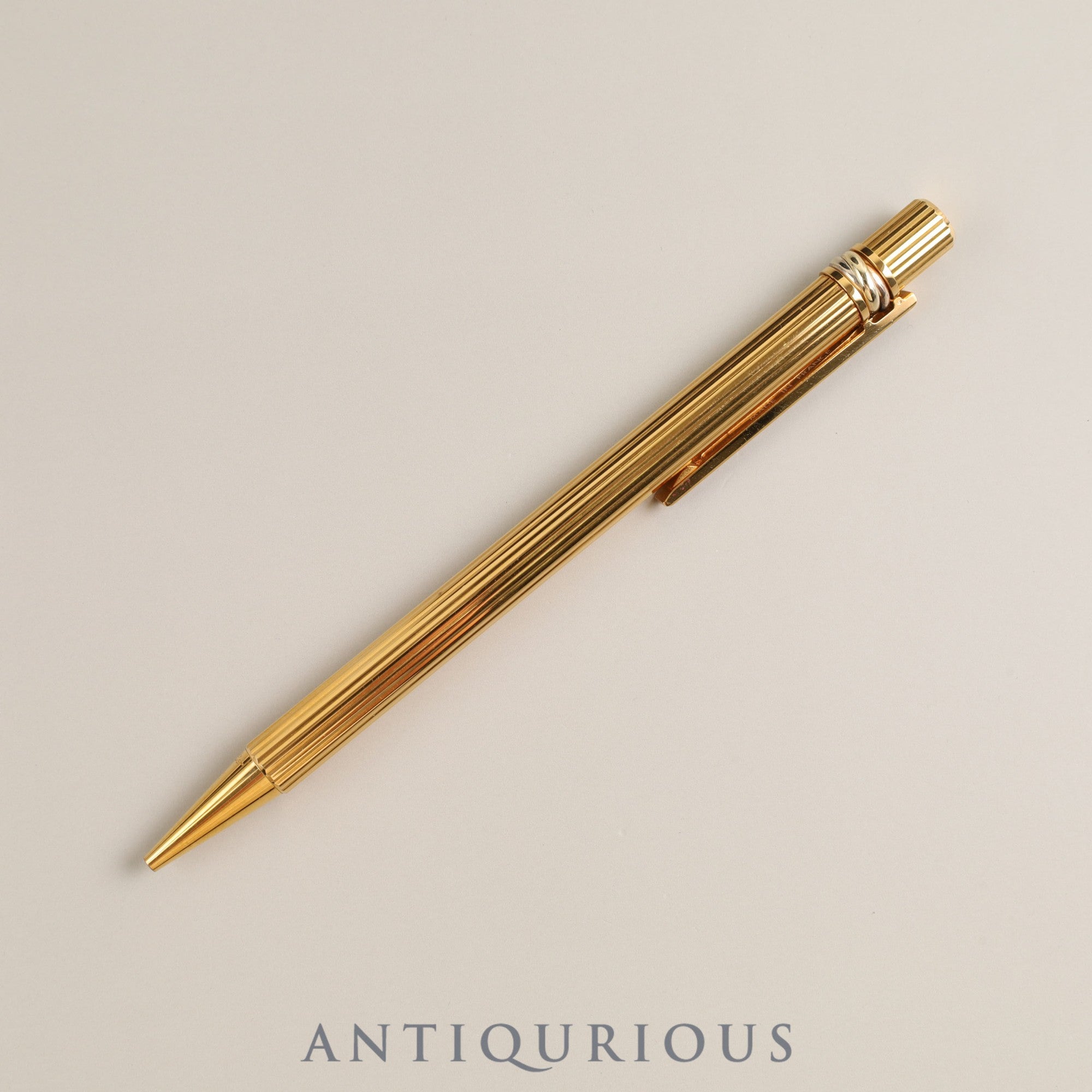 カルティエ トリニティ ボールペン GP×RED ツイスト式 青インク