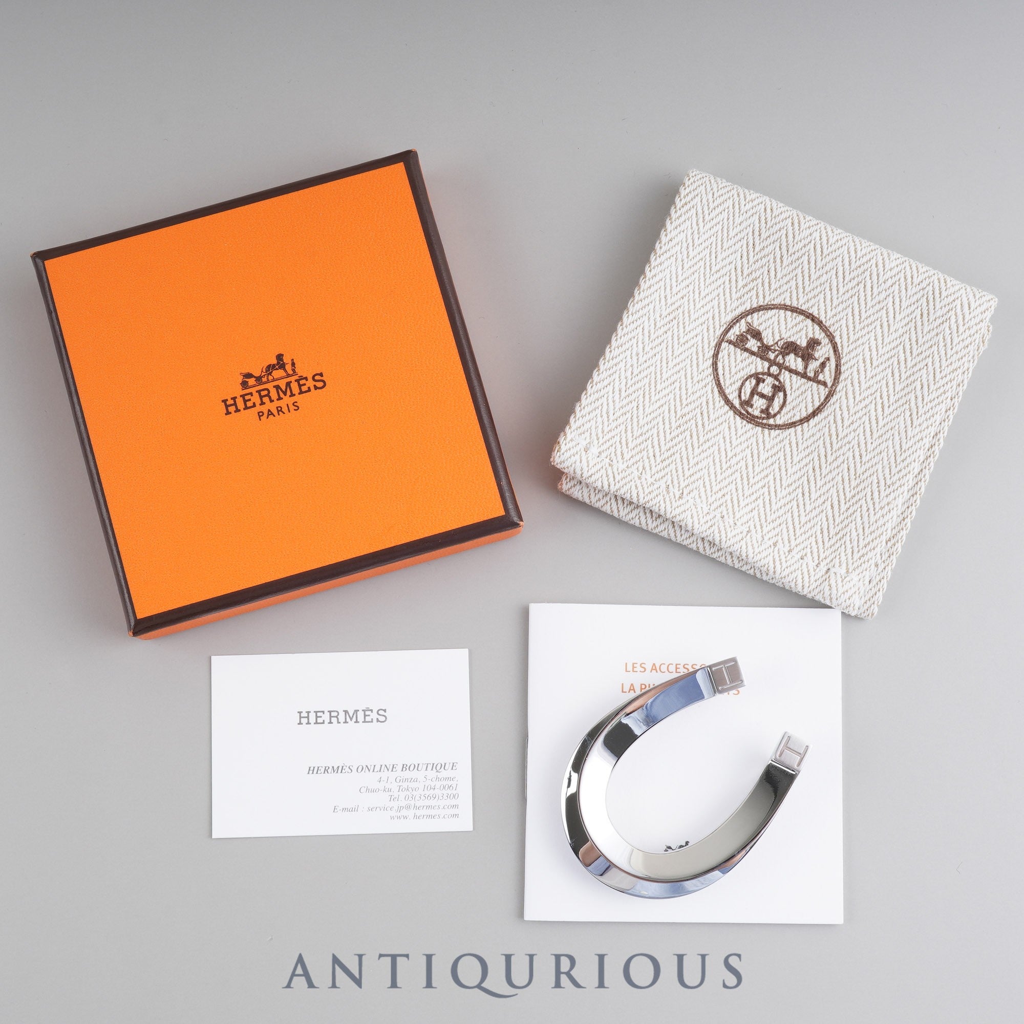 エルメス マネークリップ ラック ホースシューモチーフ SS 箱 保存袋