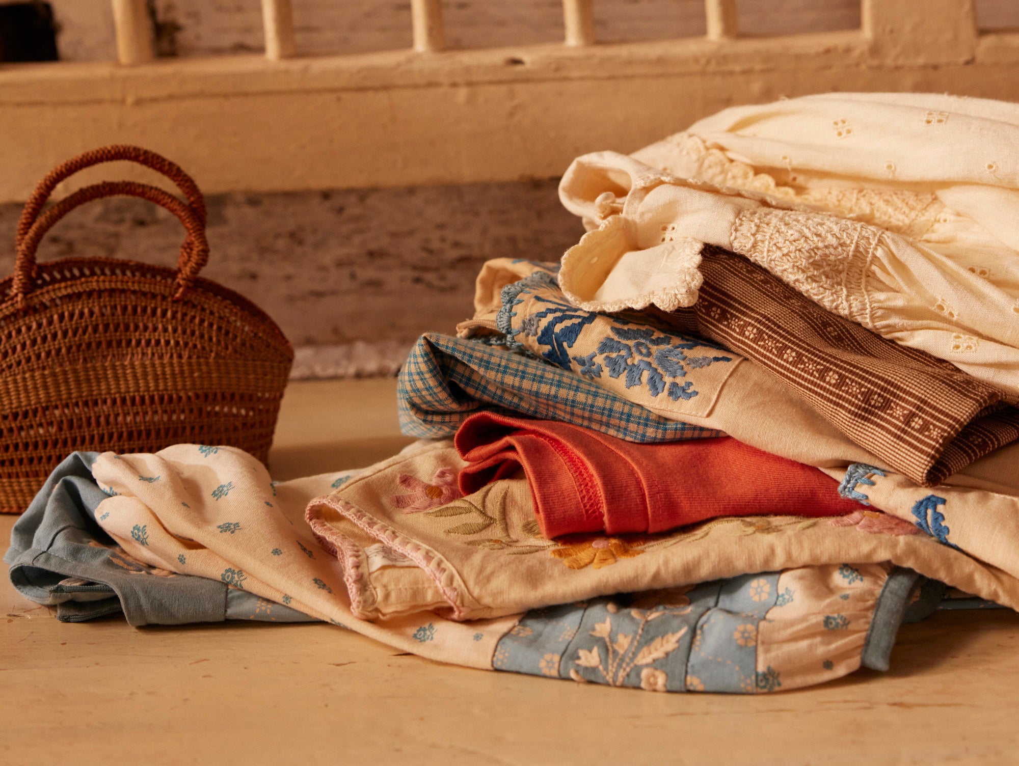 アポリナ apolina ブラウン刺繍ベビー帽子 18-24ヶ月 ボンネット