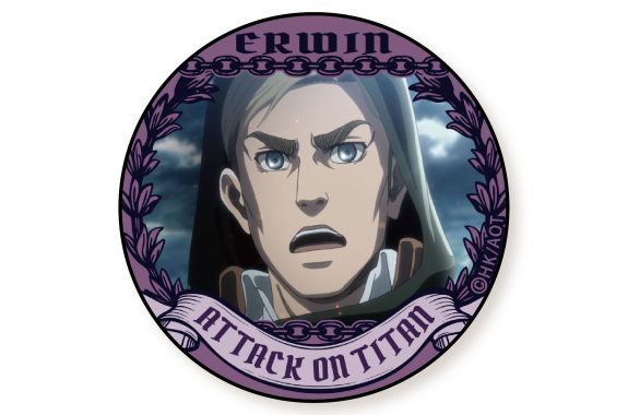 進撃の巨人 リヴァイ エルヴィン 缶バッジ attack on titan Anique