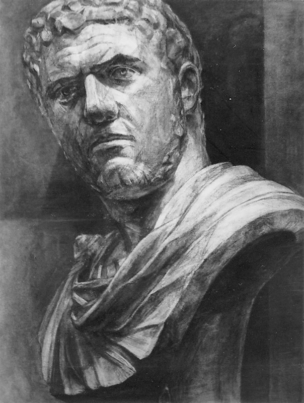 石膏像 カラカラ帝 デッサン 石膏像カラカラ帝デッサン