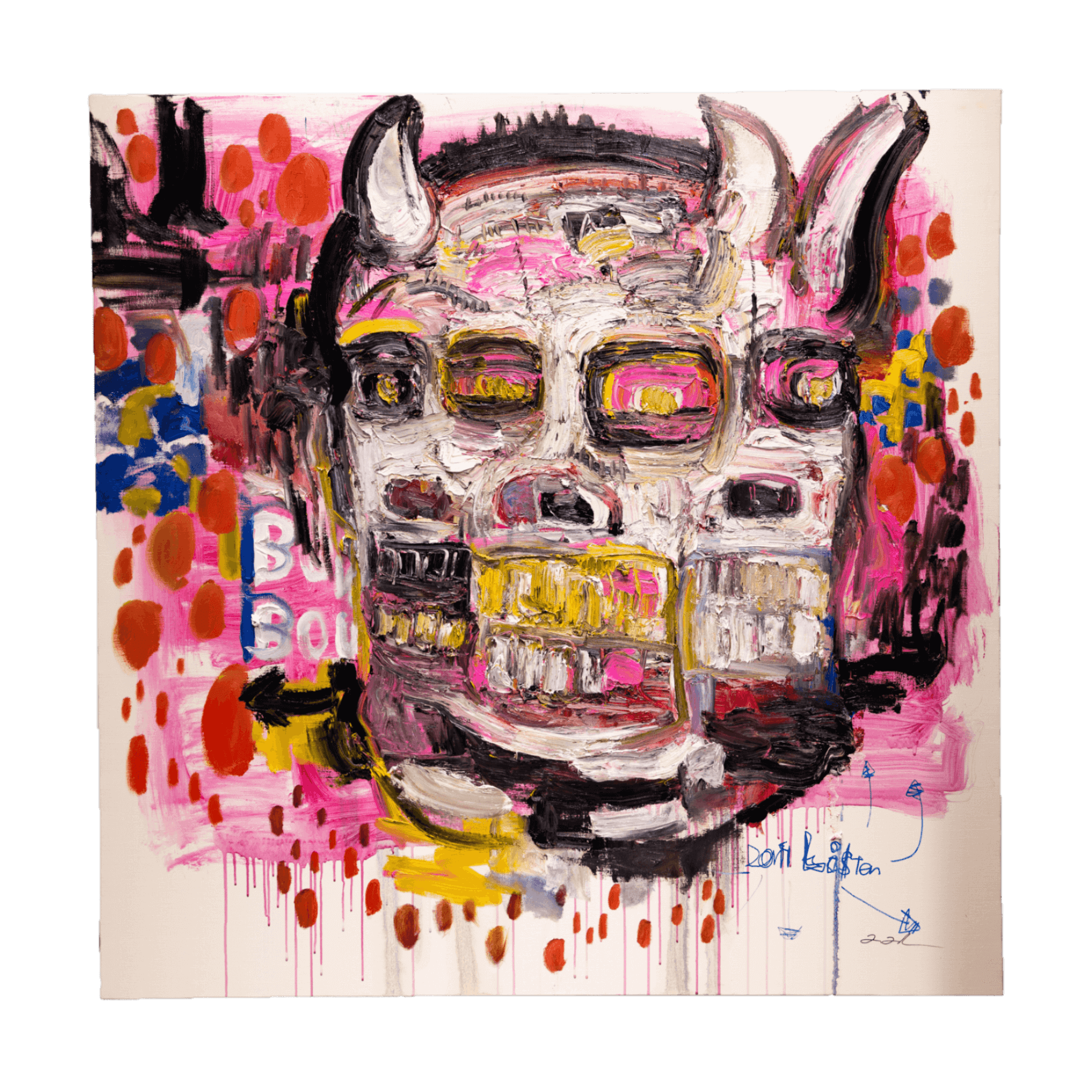 真作】玉川宗則「Bread！」2016年 アクリル 直筆サイン入り 一点物