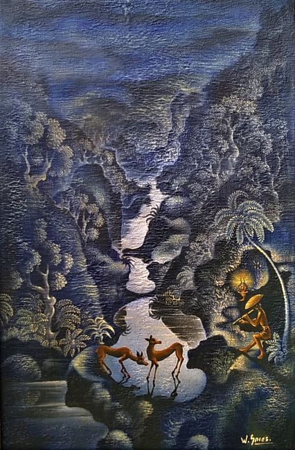 絵画バリ島 絵画バリ島 No.0600 No.0600 美術品・アンティーク