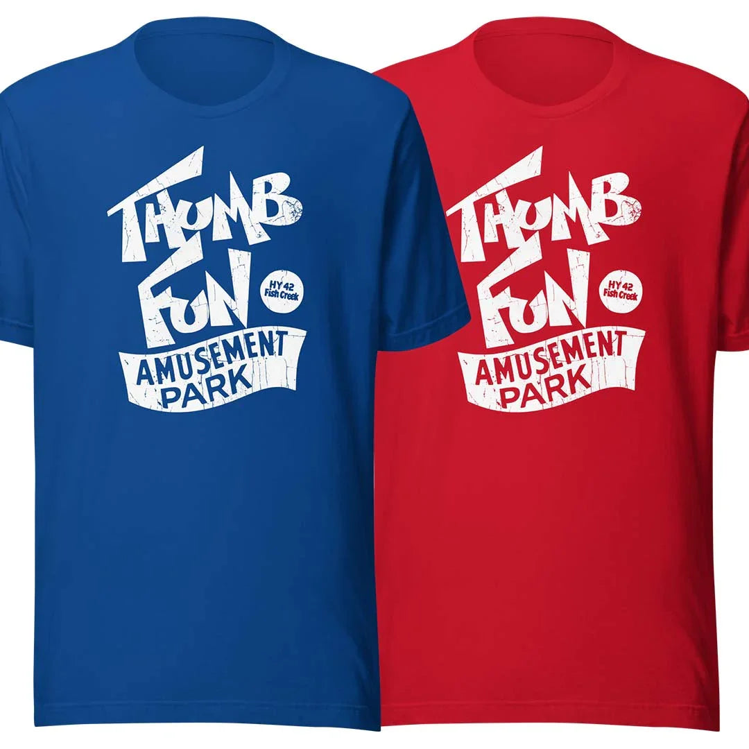 Thumb Fun Amusement Park Wisconsin Unisex Retro T-shirt – Bygone Brand