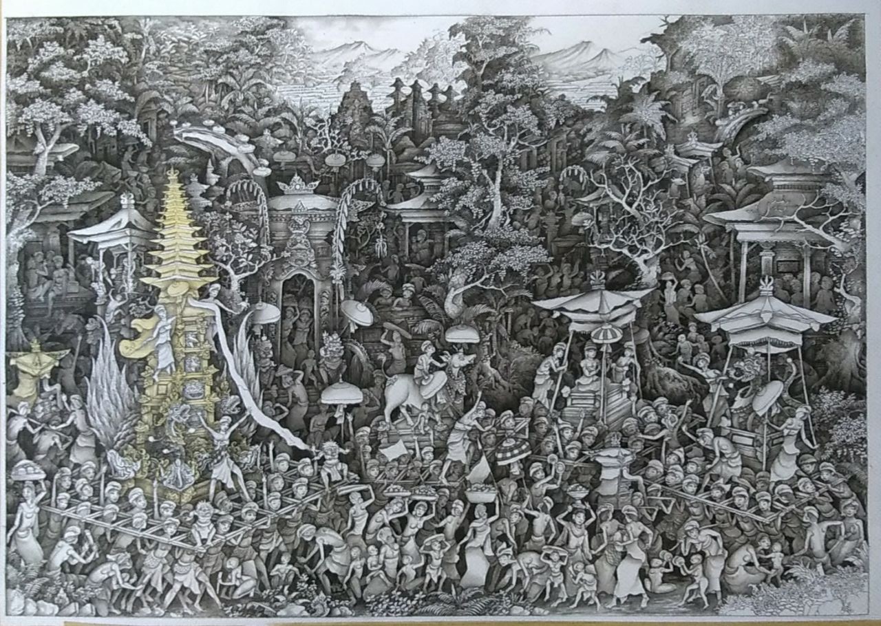 バリ島 バリアート 絵画 細密画 MADRA バリ絵画の商品ページ