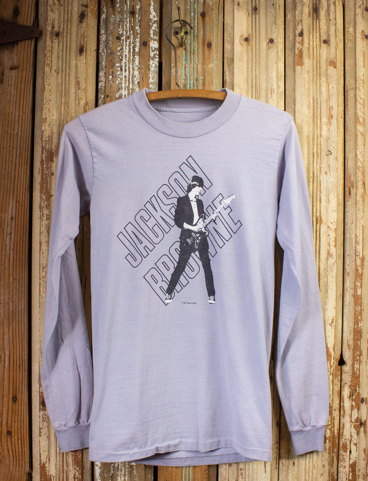 Vintage Jackson Browne Tour Long Sleeve Concert T Shirt 1983 Gray