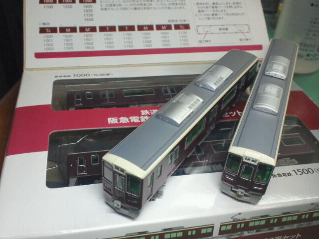 鉄コレ阪急1000系8両N化済み（M車有り）クリアコート施工 鉄コレ阪急