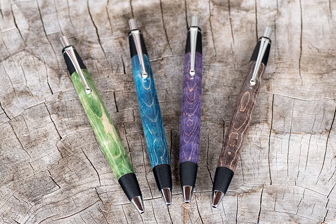 野原工芸 スタビライズドウッド ボールペン ブルー