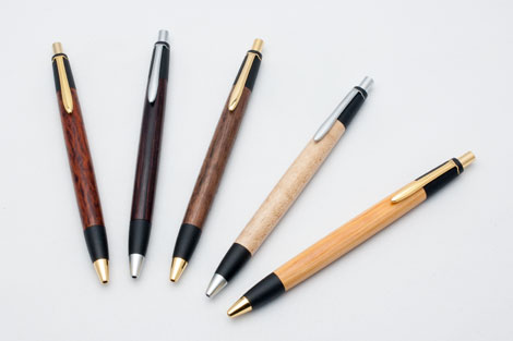 野原工芸 スリムボールペン欅 旧型 シャーペン変更用リフィル・ウッド