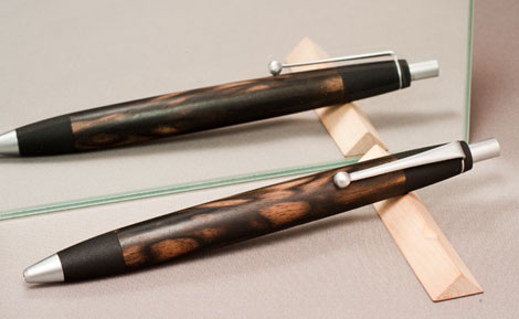 野原工芸 超特上黒柿孔雀杢MPと特上黒柿BPセット 超