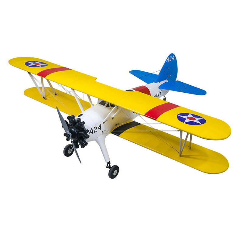 DWHobby Balsa wood Plane PT-17 Stearman ARF Large Electric or Gas Powe