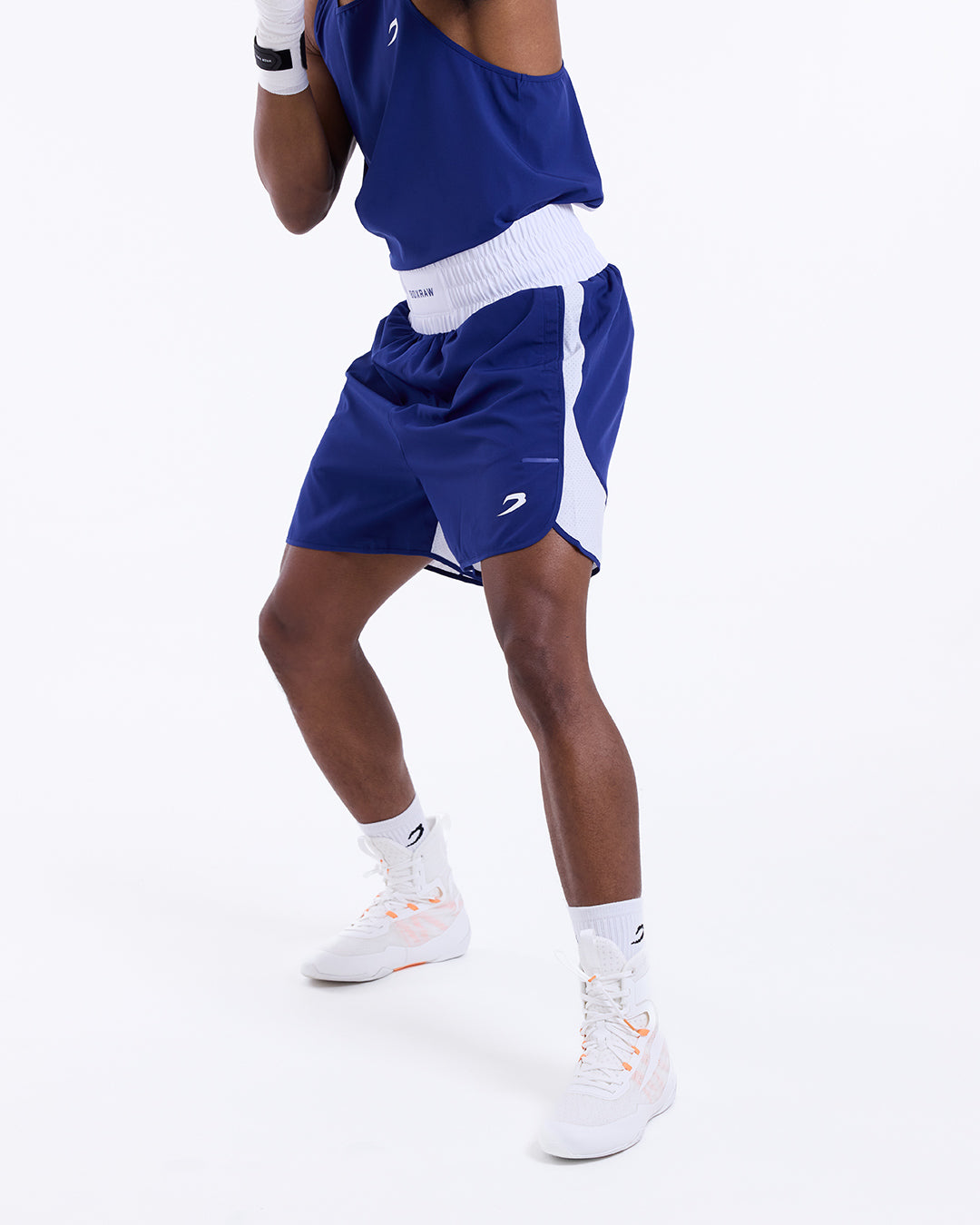 Stevenson Shorts 2.0 - Blue/White | Amateur Boxing Shorts | BOXRAW