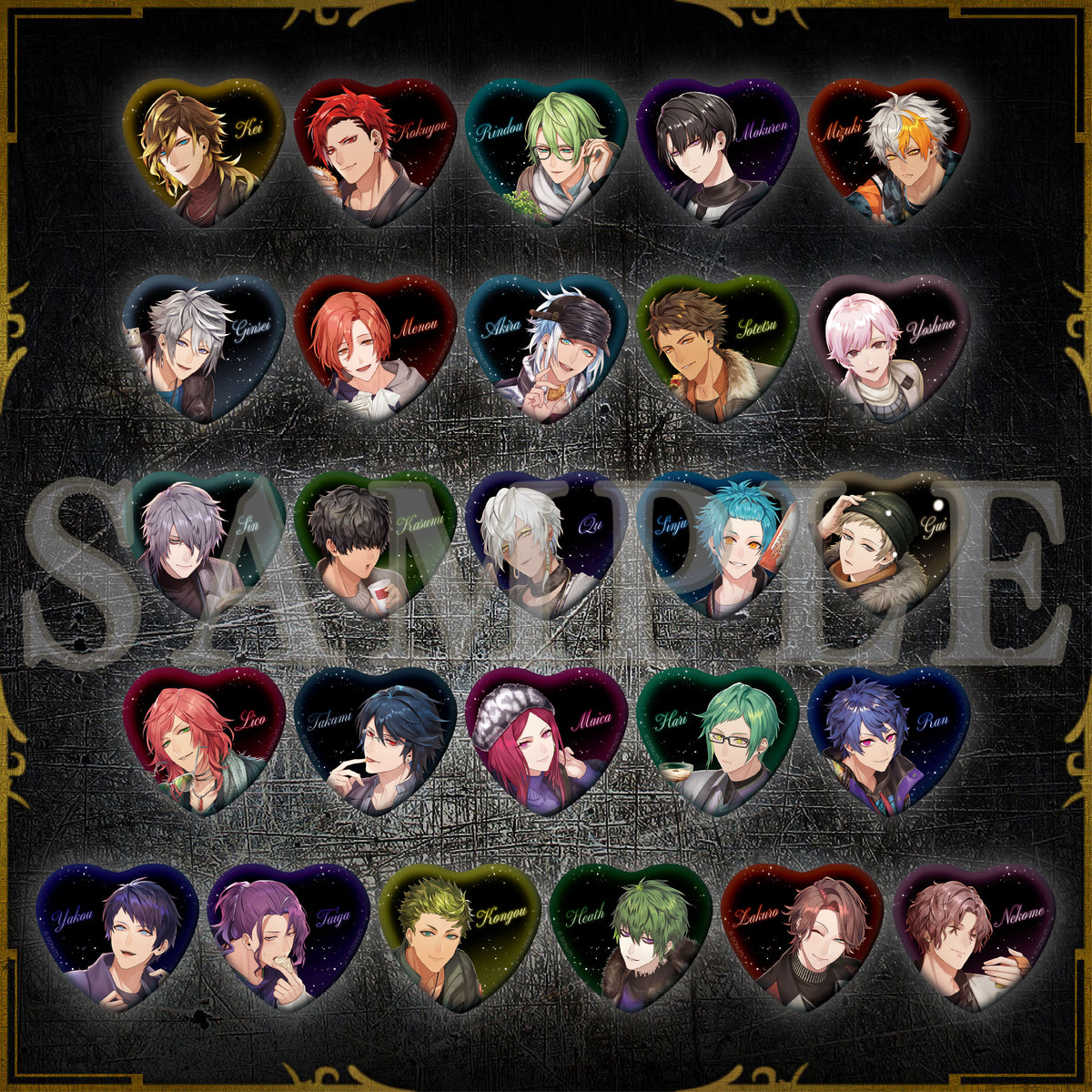 鳴上嵐 スタステ2nd ハート缶バッジ あんスタ スタステ 2nd ハート缶