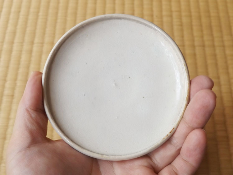 瀬戸焼 加藤作助 粉引海老摘蛤形食籠 18cm 大正〜