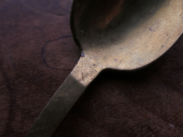 1800年代頃フランス・真鍮・スプーン・18.3cm