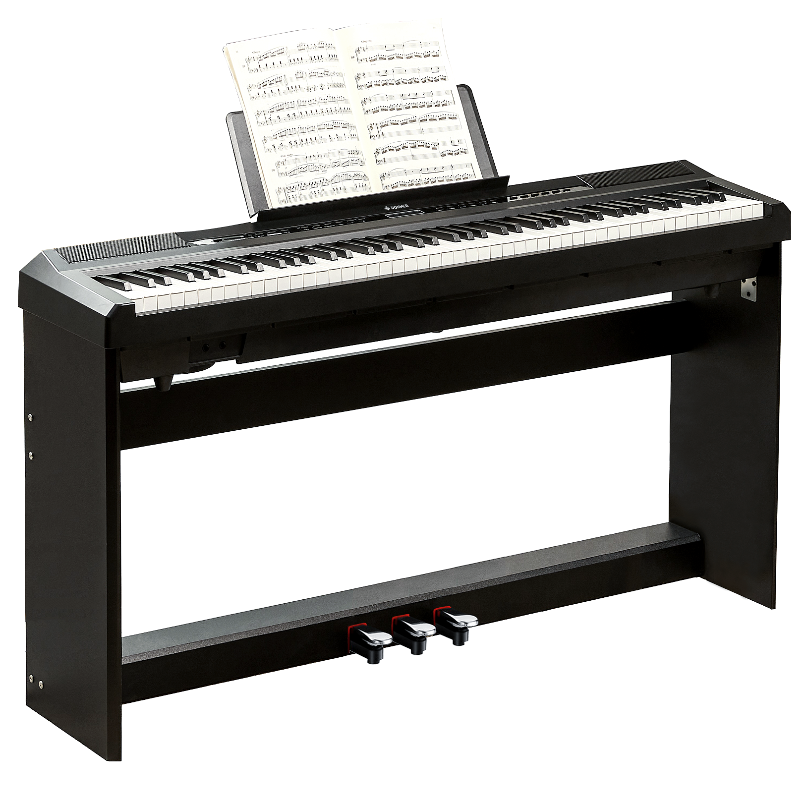 DEP-20 88 Key Weighted Digital Piano with Stand & 3-Pedal Donner