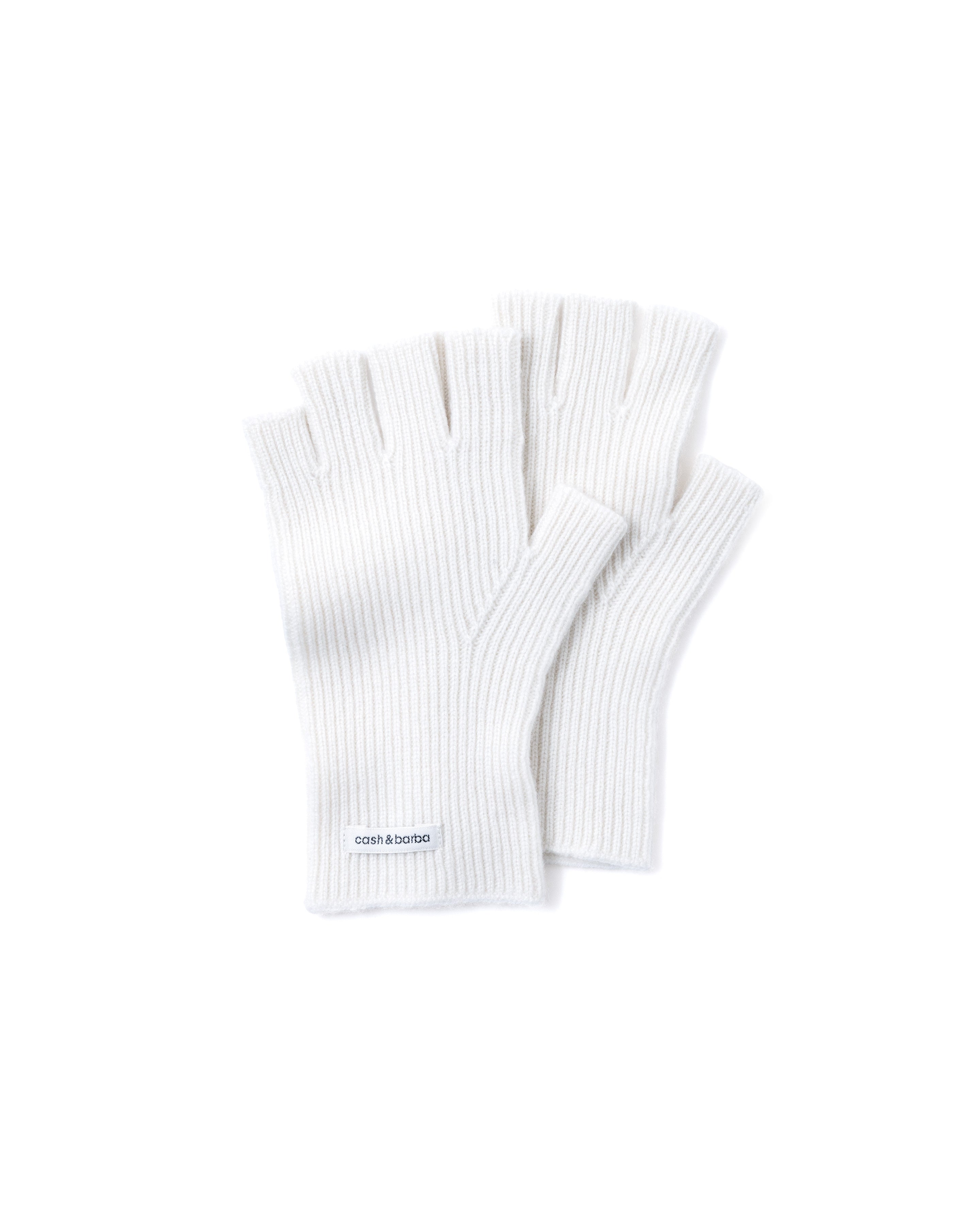 キャッシュベイビー オープンフィンガーグローブ, White – cash & barba