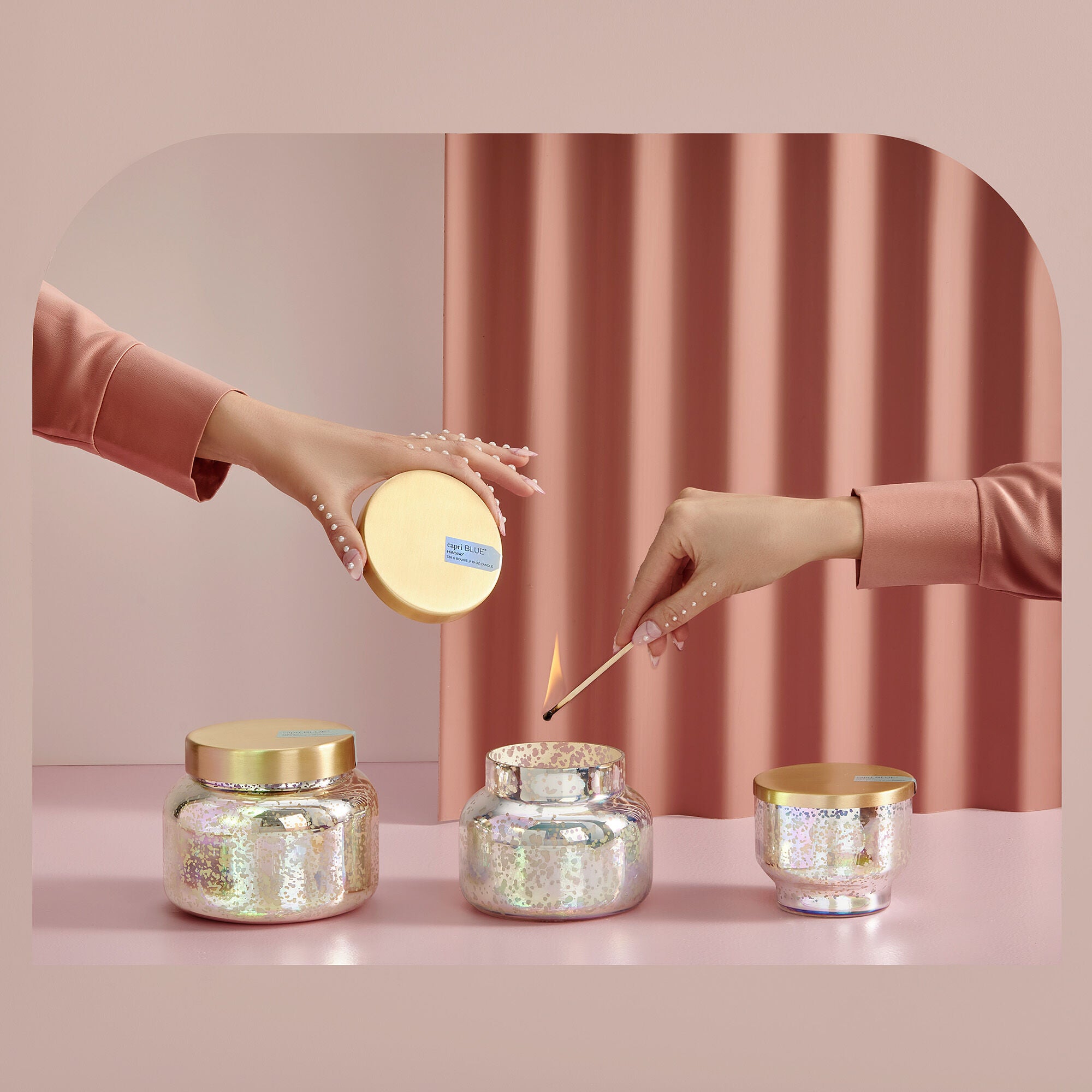 Volcano Mercury Iridescent Oversized Candle | Capri Blue