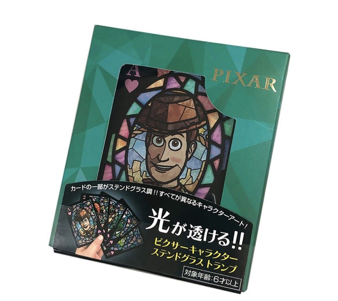 Disney Tokyo Japan Pixar Characters Stained Glass Playing Cards