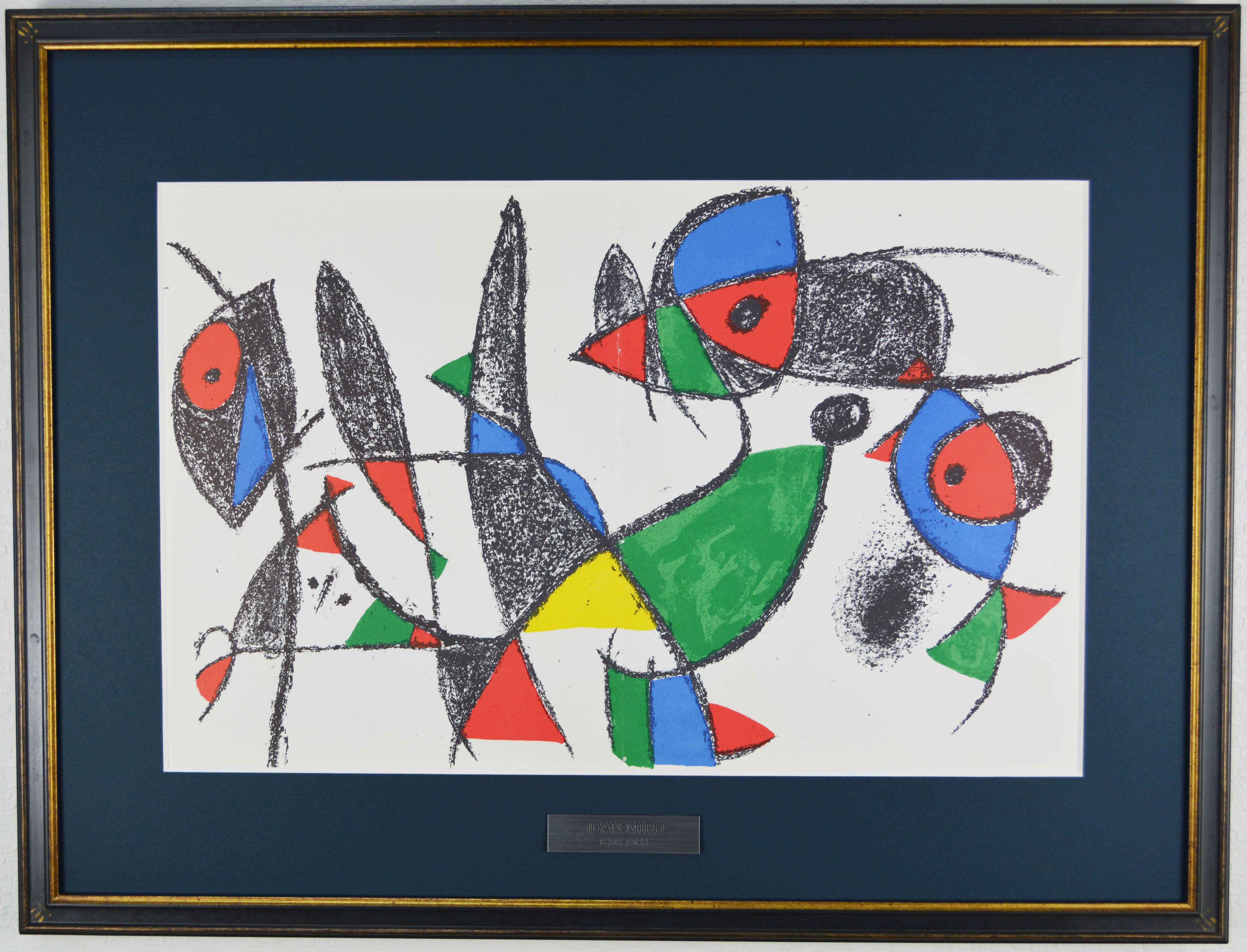 20世紀最大の巨匠ジョアン・ミロ画伯肉筆作品インテリア記念品絵画