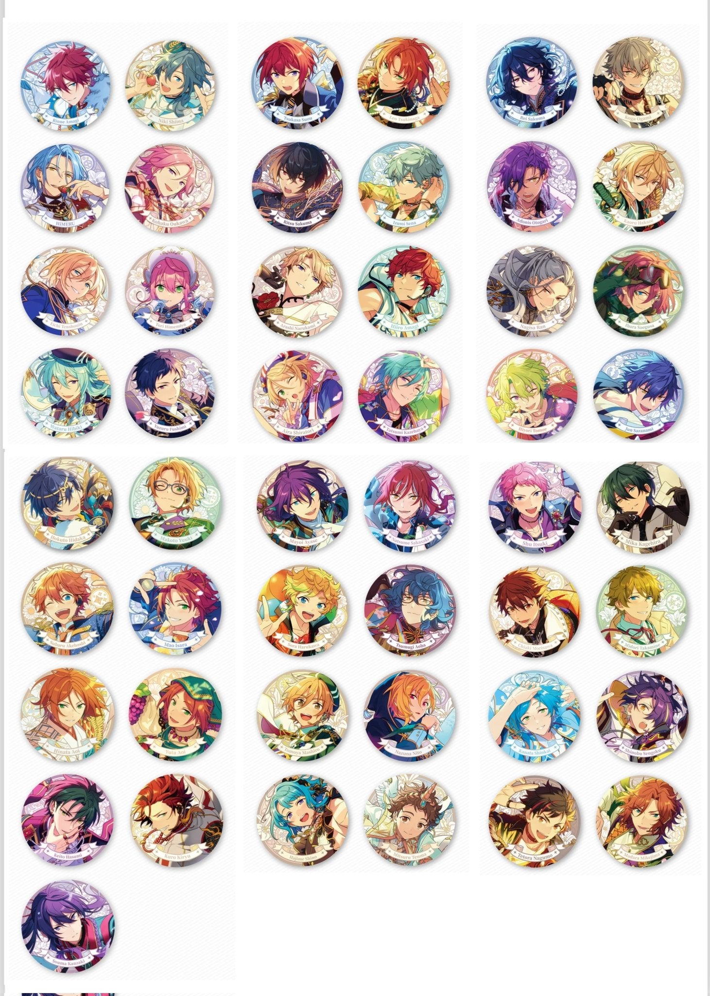 蓮巳敬人 花の契約 缶バッジ あんスタ 蓮巳敬人 花