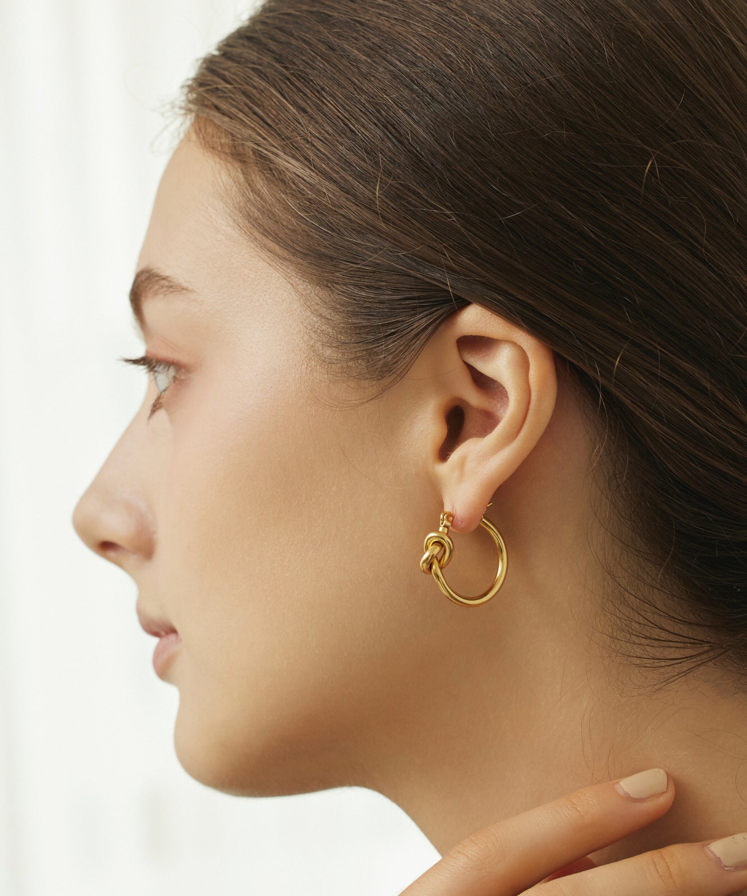 CELINE セリーヌ ノットスモールフープピアス CELINE】ノット スモール