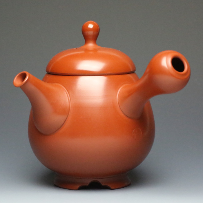 Amazon.co.jp: 馬九行之 常滑焼 吉川壺堂 共箱 朱泥 急須 横手 中国 馬